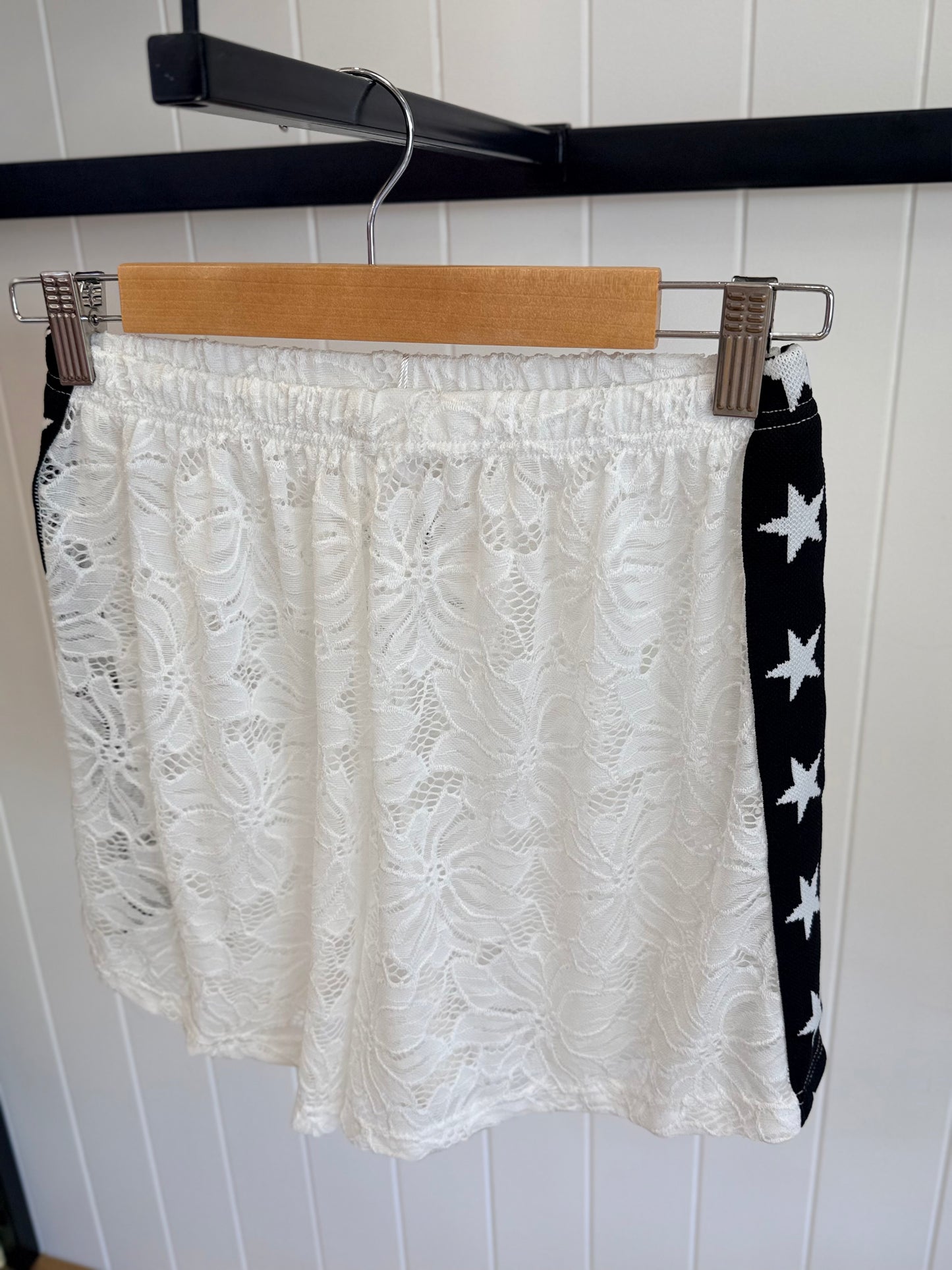 By Frankie/ Lace Star Short- White