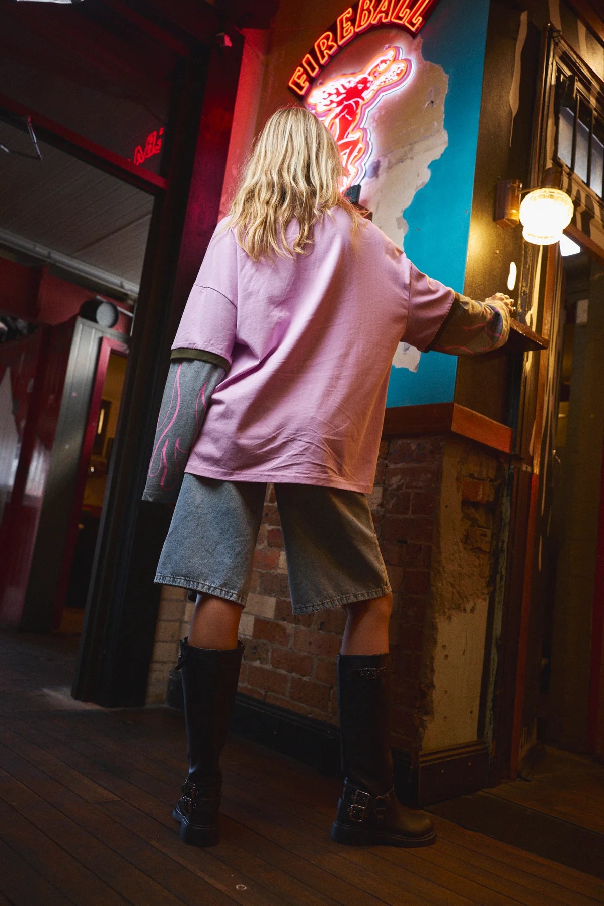 ONLY LOVERS LEFT- Love Sick Layered Tee - Wisteria