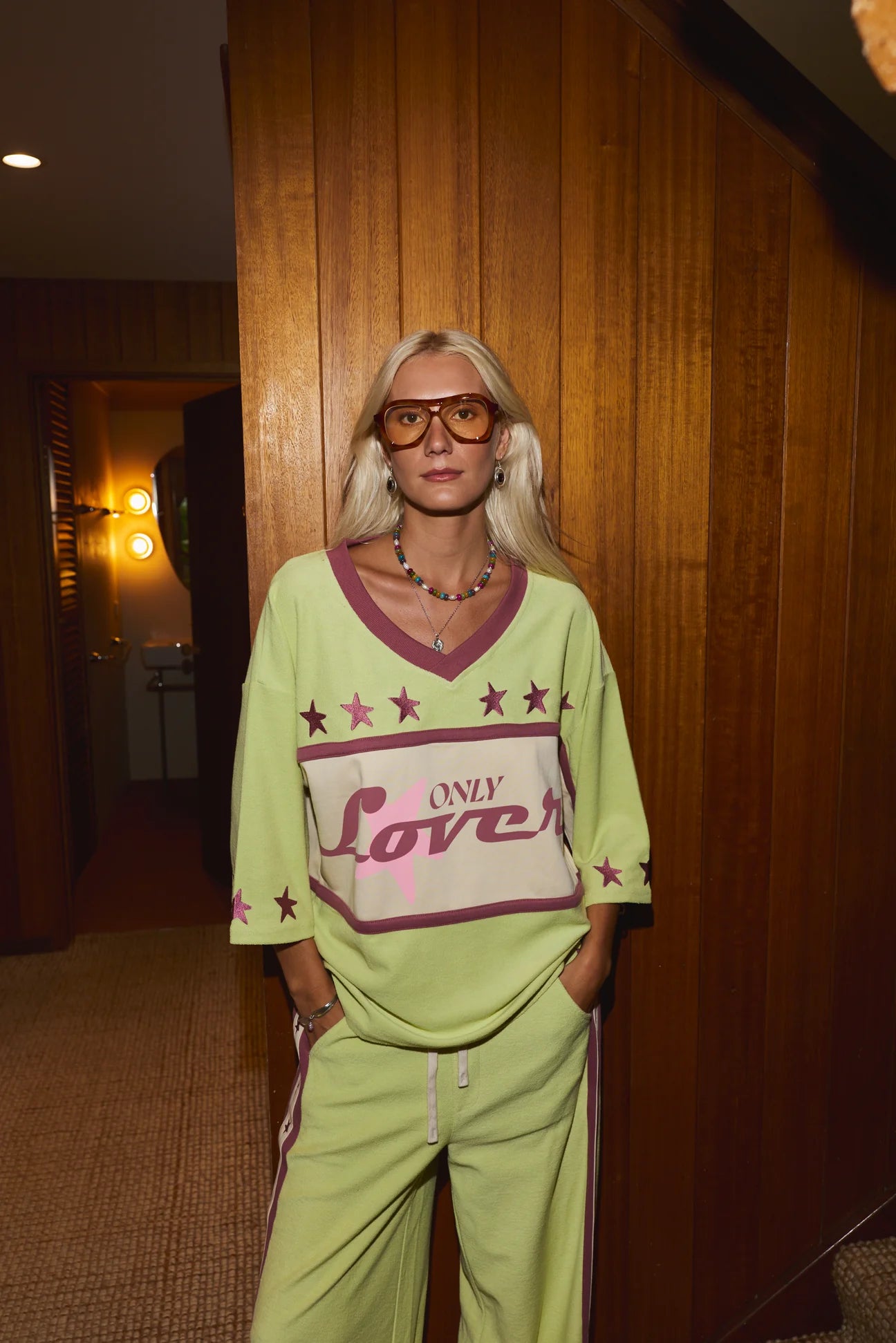 ONLY LOVERS LEFT- 
SURF LEAGUE JERSEY - PISTACHIO