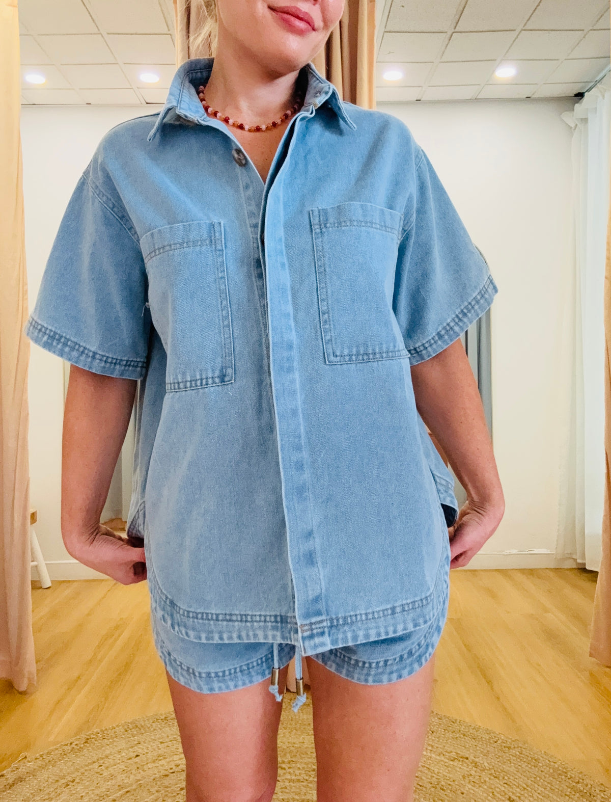 By Frankie/ Kai Denim Set - Light Wash