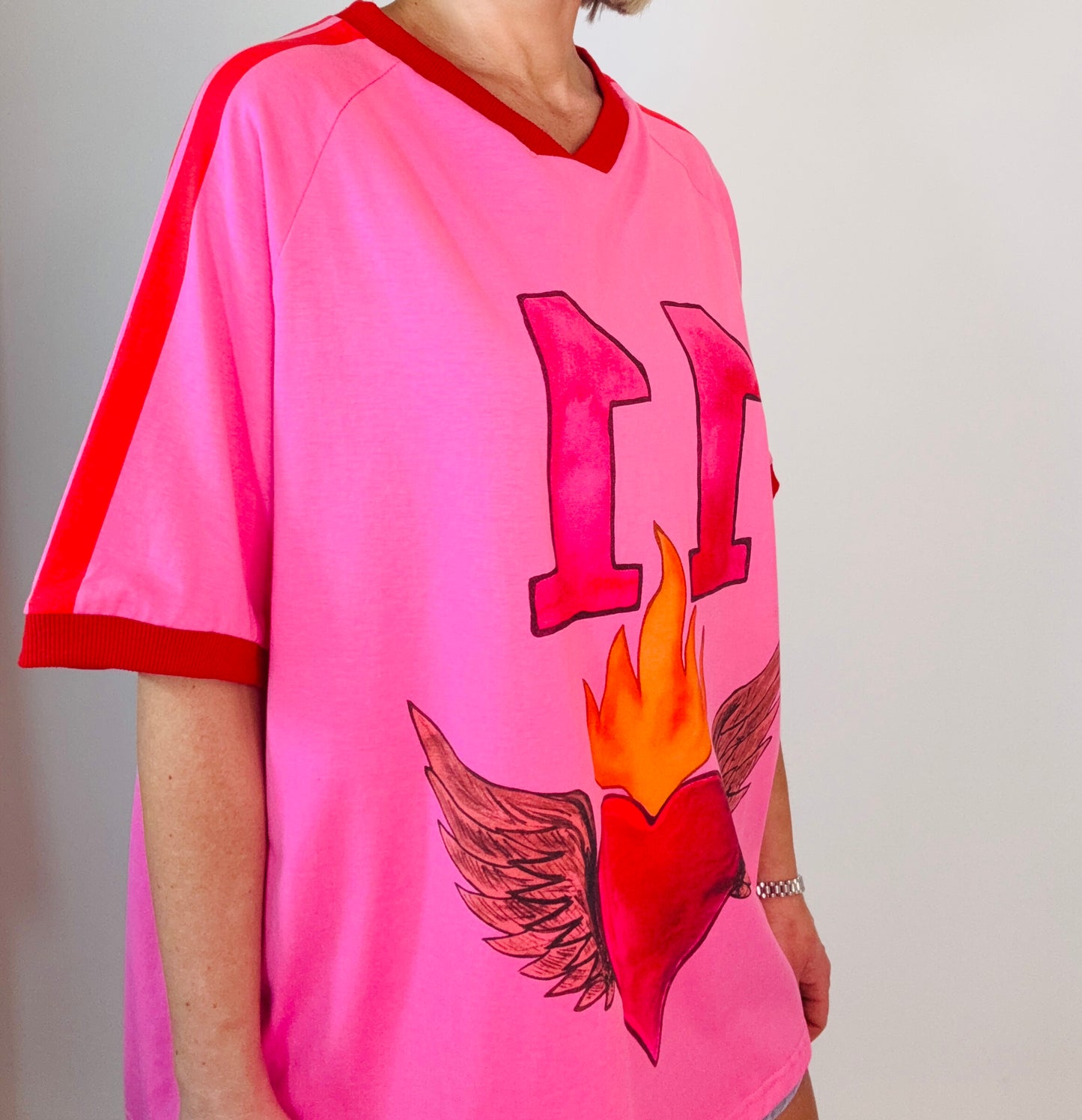 Racer Tee / 11 Flaming Hearts