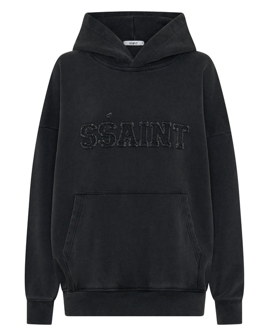 SSAINT- CHAMPION HOODIE - ACID WASH CHARCOAL