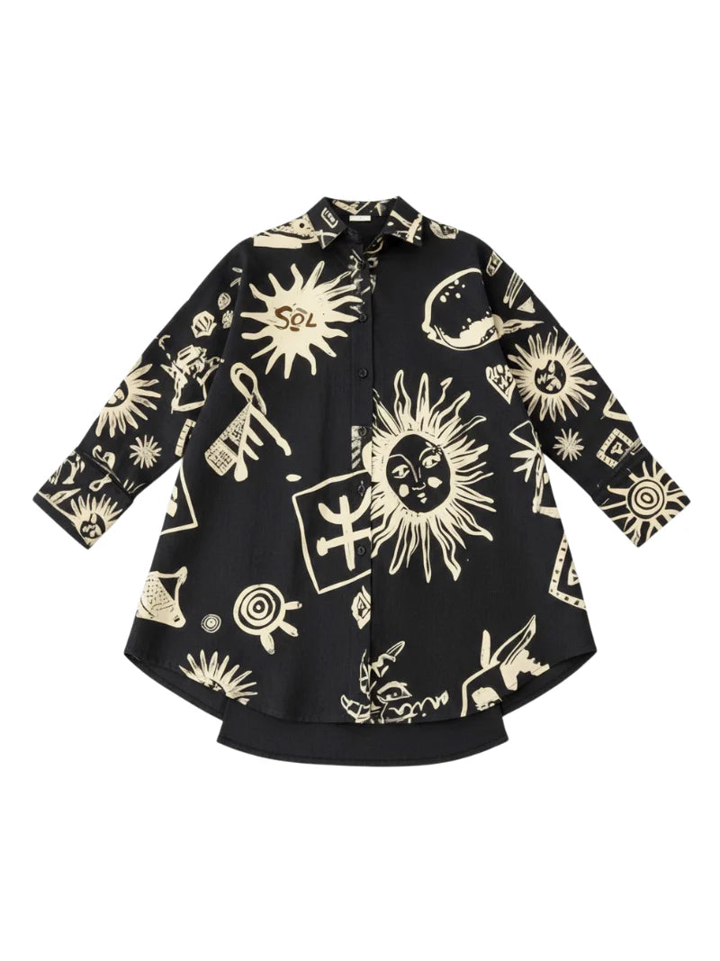 JUAN & ME- Nacida shirt Juanita print black