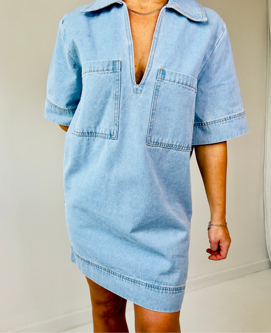 By Frankie / Bonnie Denim Dress- light wash