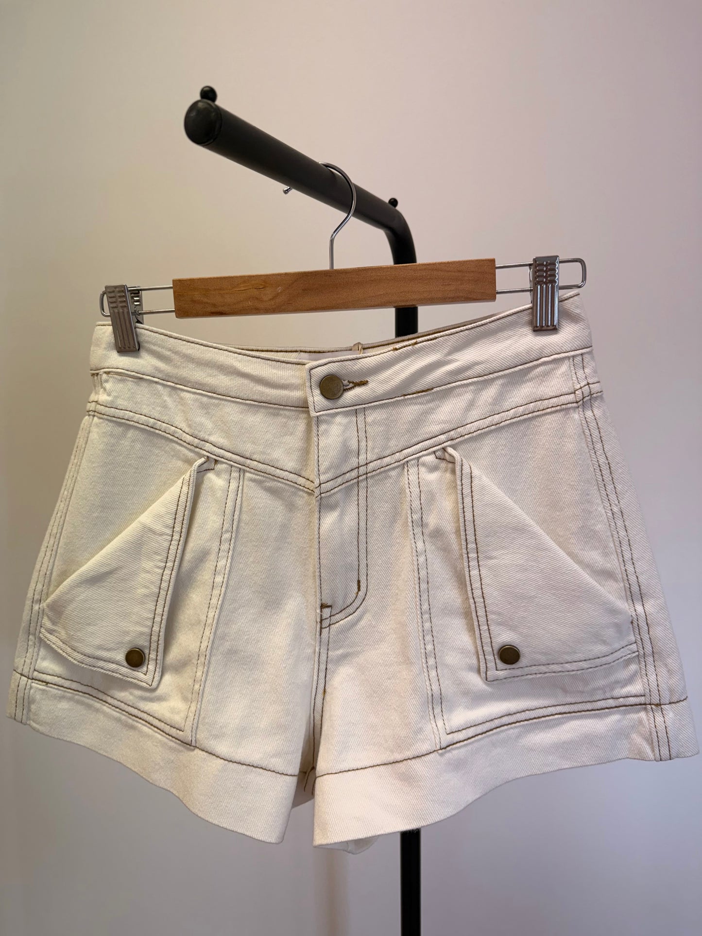 Summer Denim Short- White