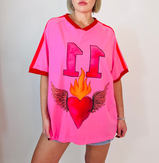 Racer Tee / 11 Flaming Hearts