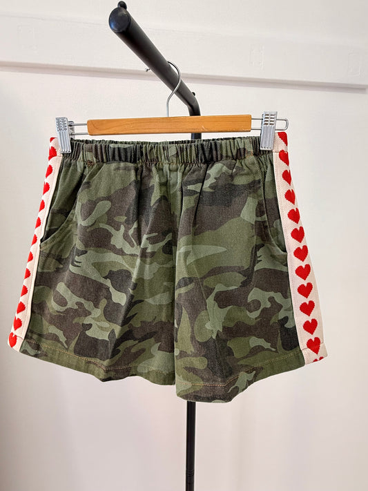 By Frankie/ Camo- Red Heart Racer Short
