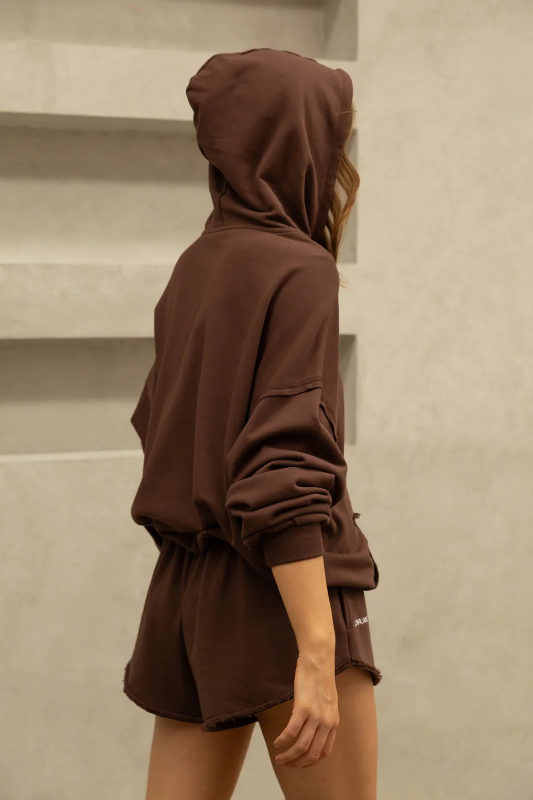 LUNA LANE- The Minty Hoodie / Chocolate