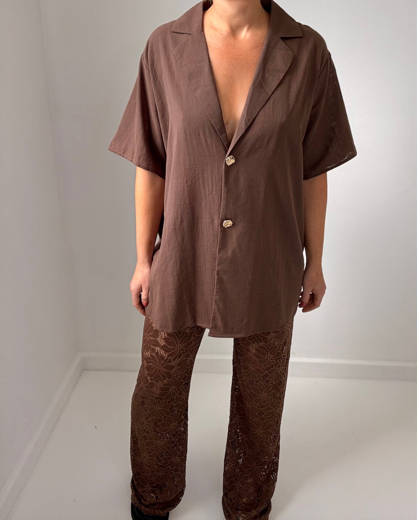 Lace Pant- Mocha