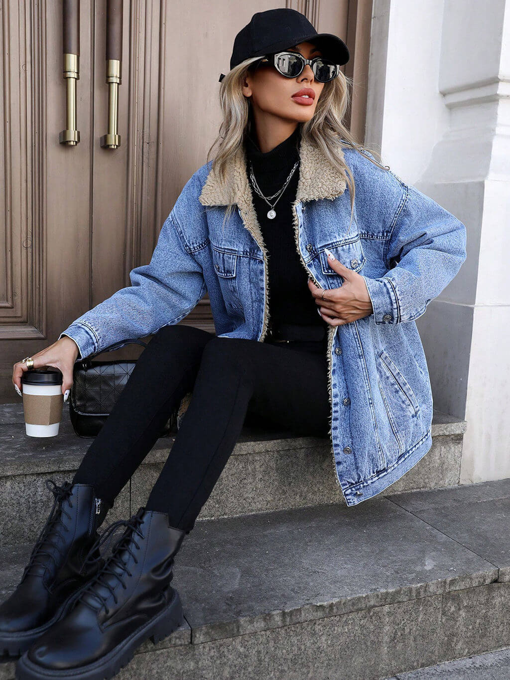 Hazel Fleece Lined Denim Jacket