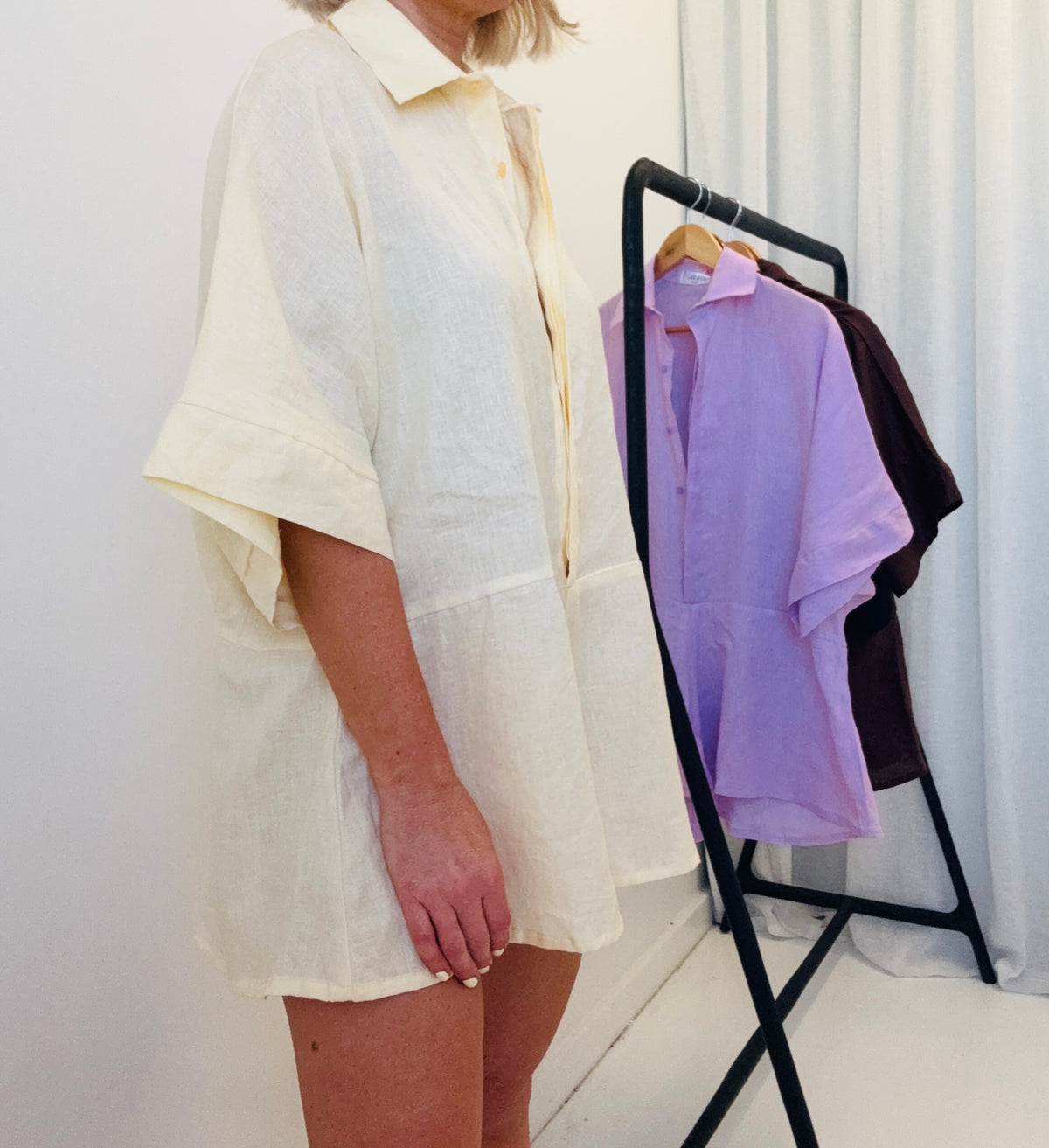 Muse Linen Playsuit/ Lemon