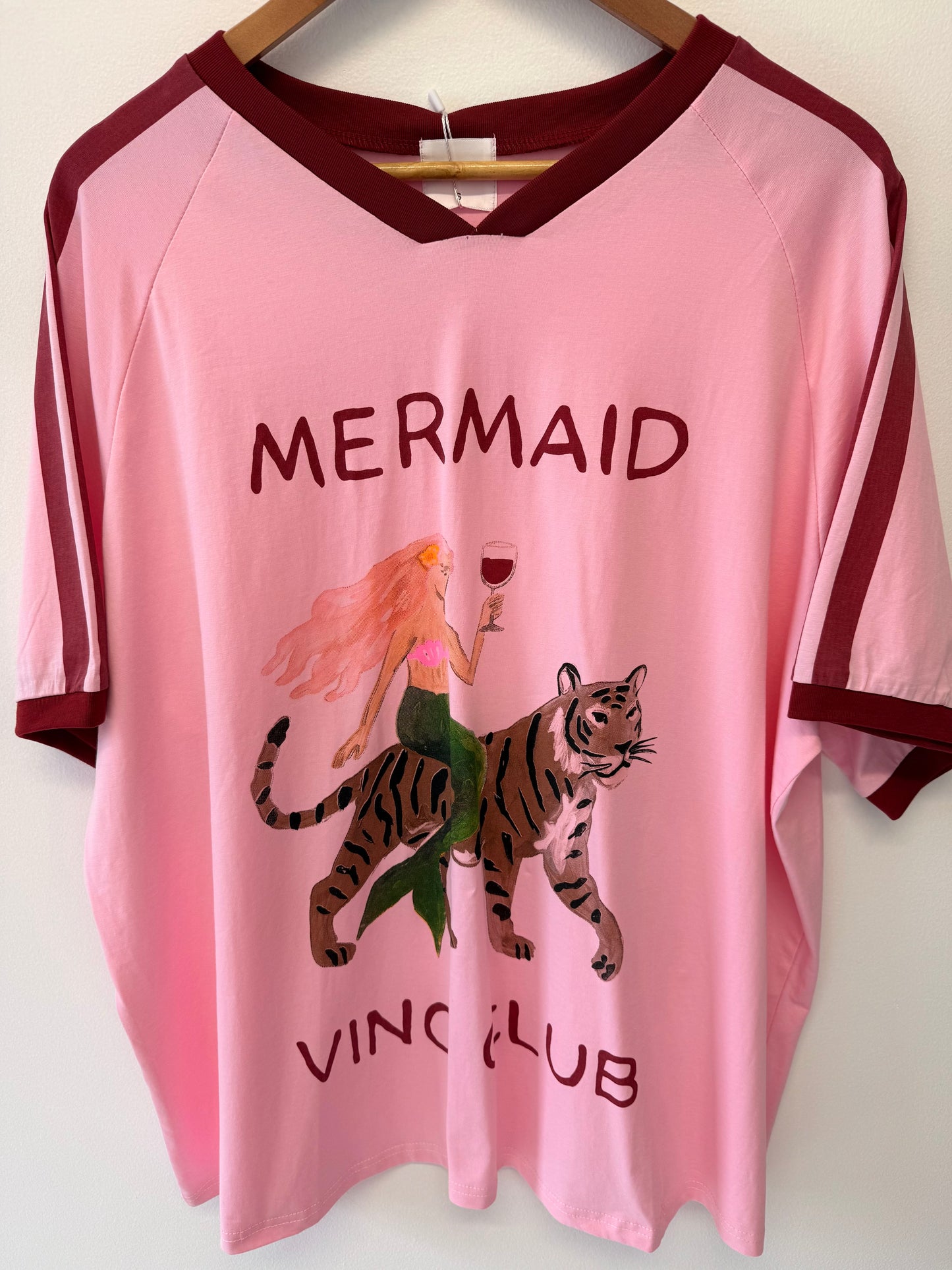 By Frankie/ Mermaid Vino Club- Pink/Wine