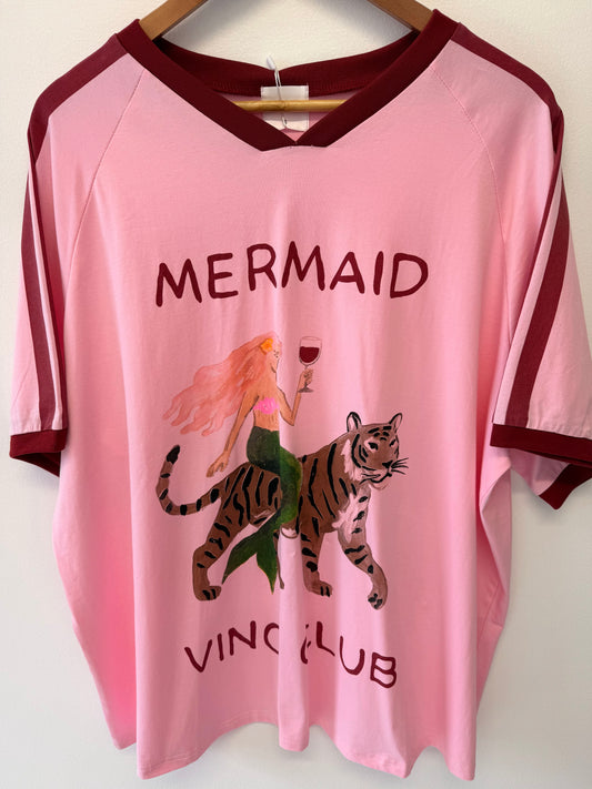 By Frankie/ Mermaid Vino Club- Pink/Wine
