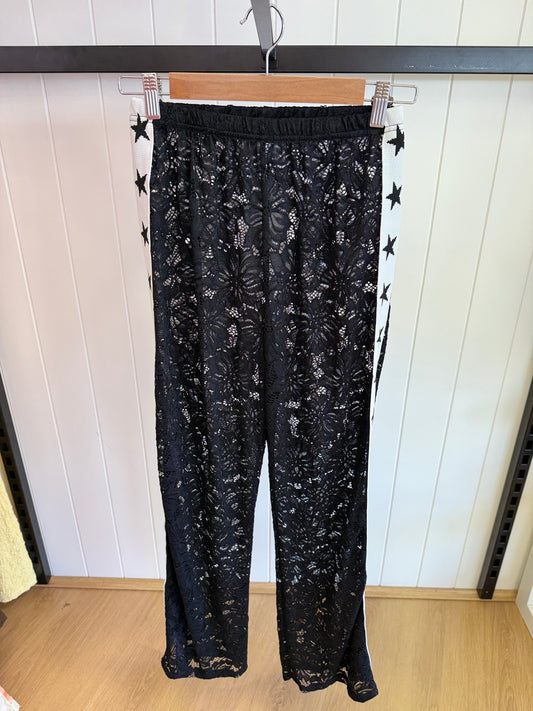 By Frankie/ Lace Star Pant- Black