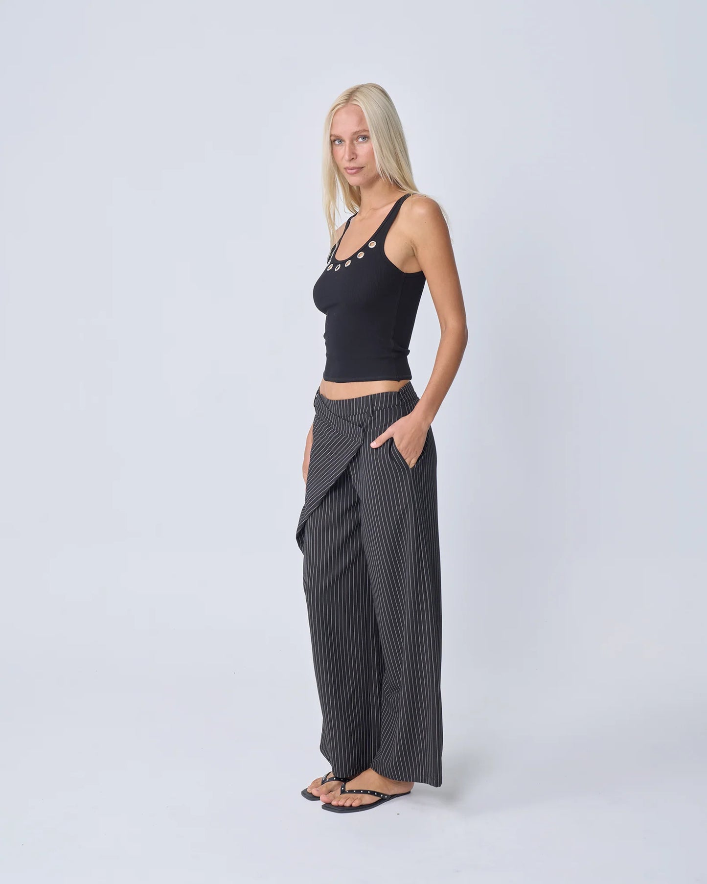 NEAR THE SEA- ASYMMETRICAL TROUSER