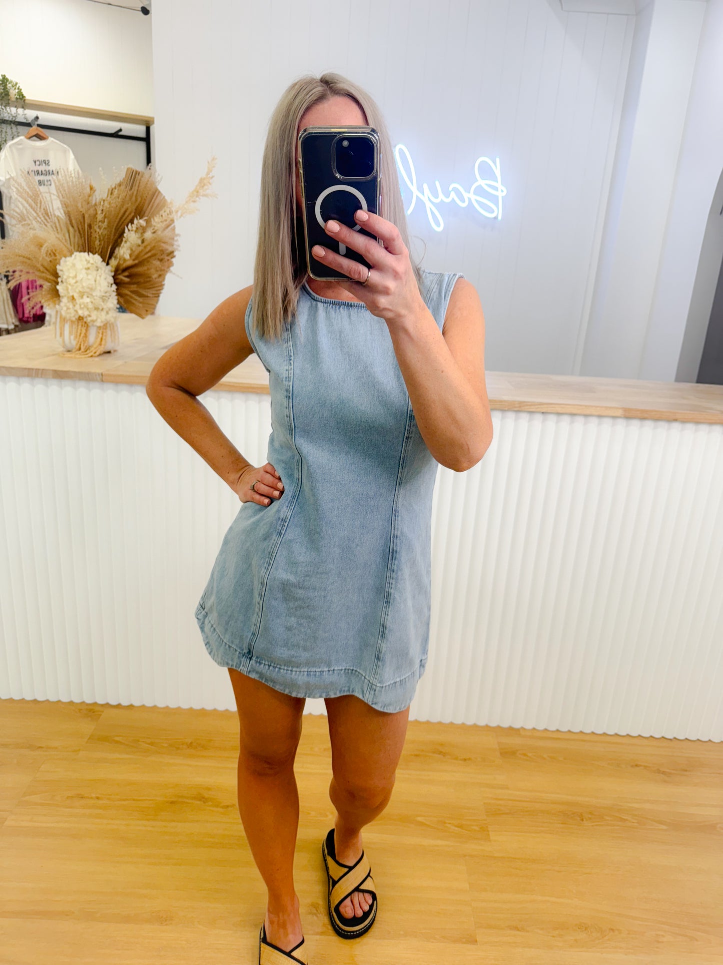 Cara denim dress