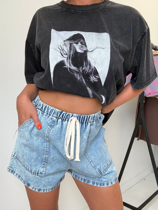 By Frankie/ Luna Denim Short- Light Wash