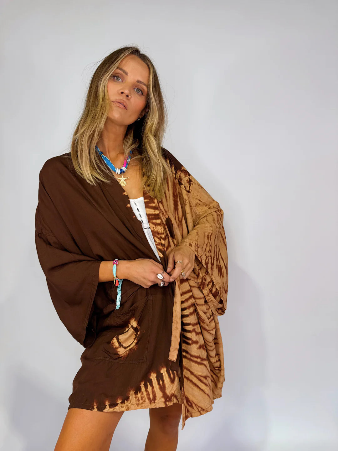 ONLY LOVERS LEFT- Mid Length Kimono ~ Yin Yang