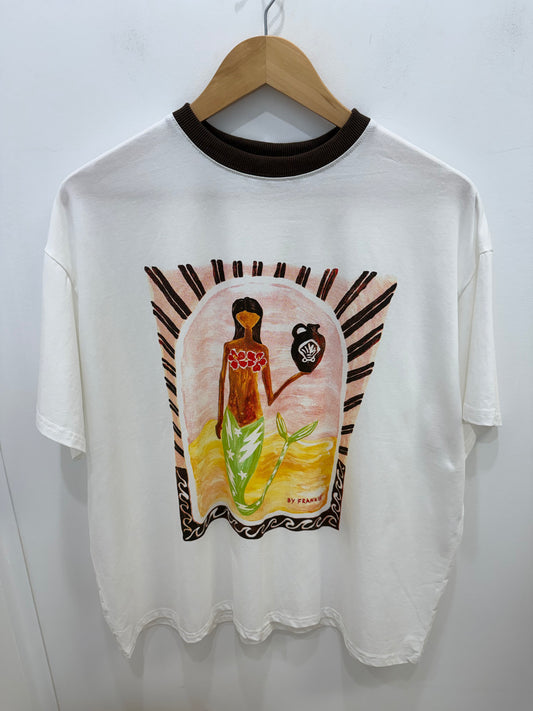 By Frankie/ Mermaid Goddess Tee- White