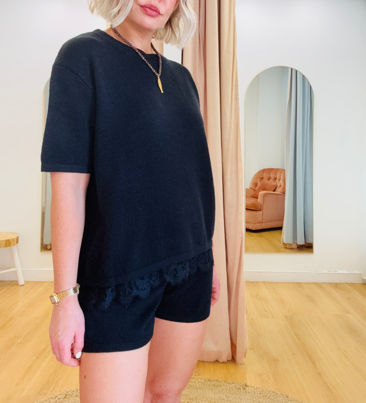 By Frankie/ Azura Knit Top- Black