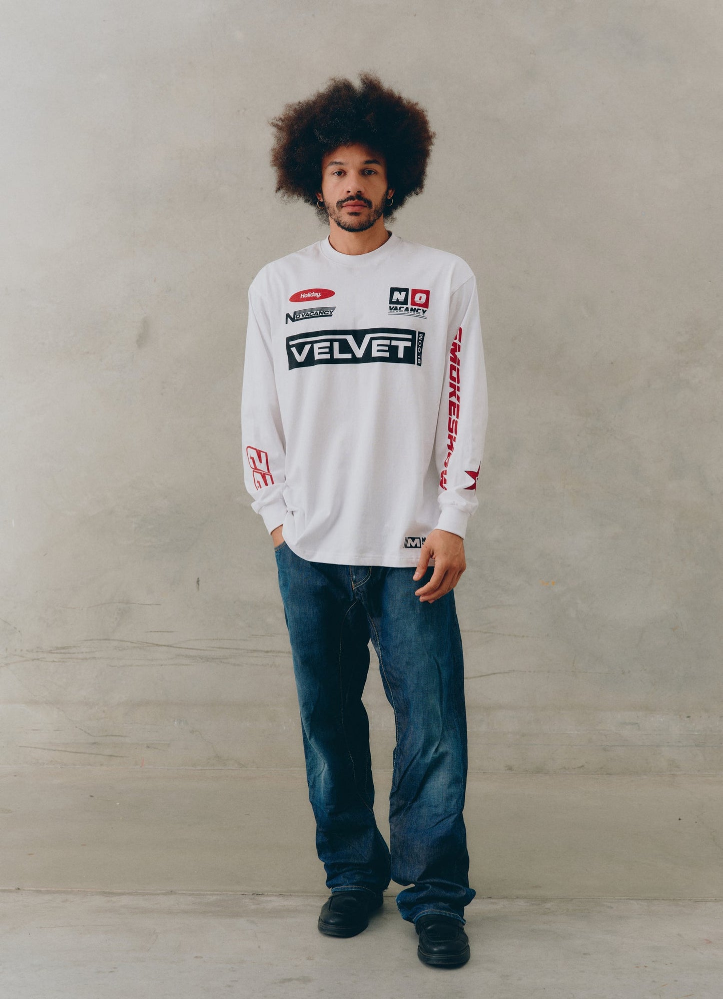 SSAINT/ SIGNATURE MOTO TEE - WHITE