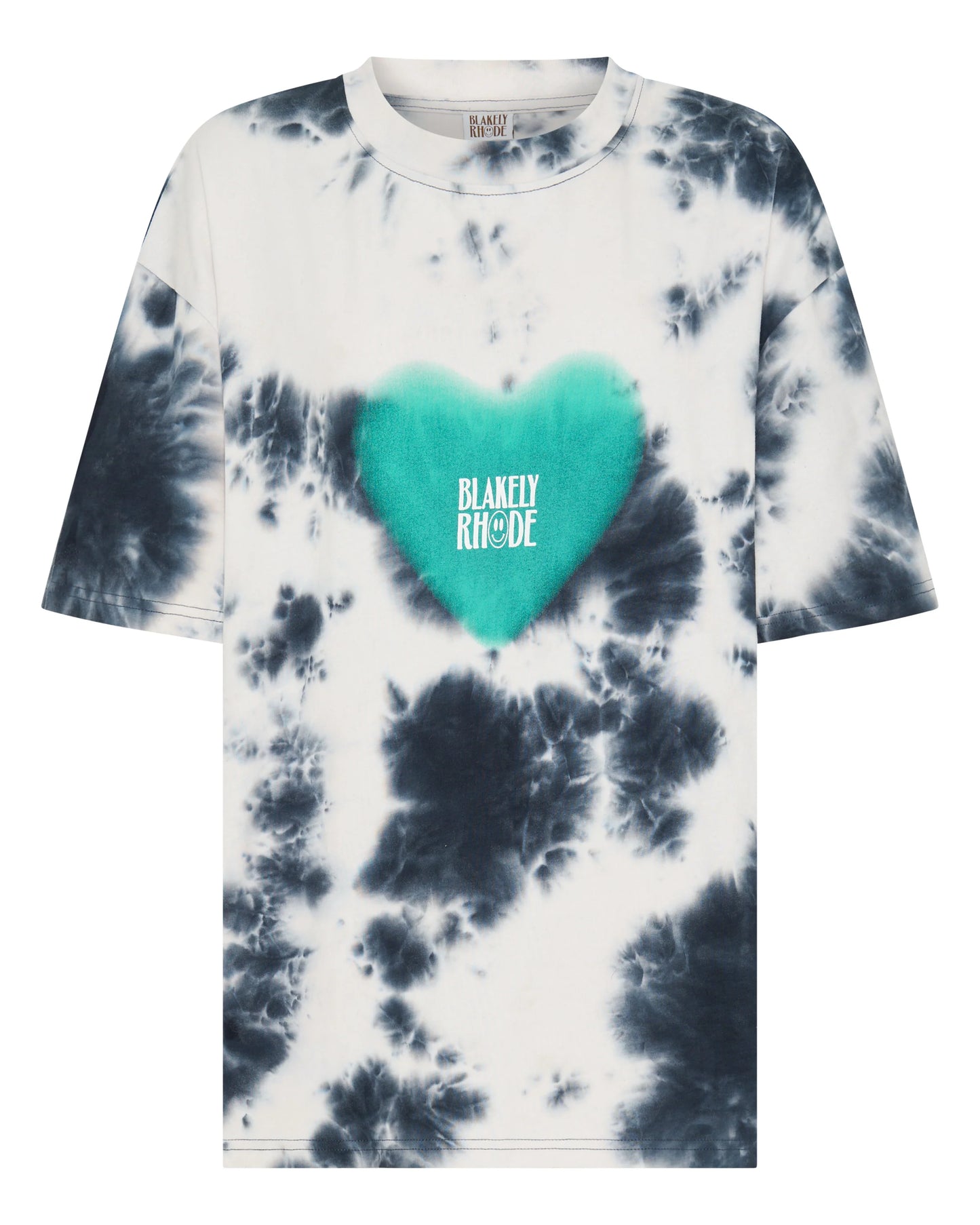 Blakely Rhode Multi Logo Tee Tie Dye Navy