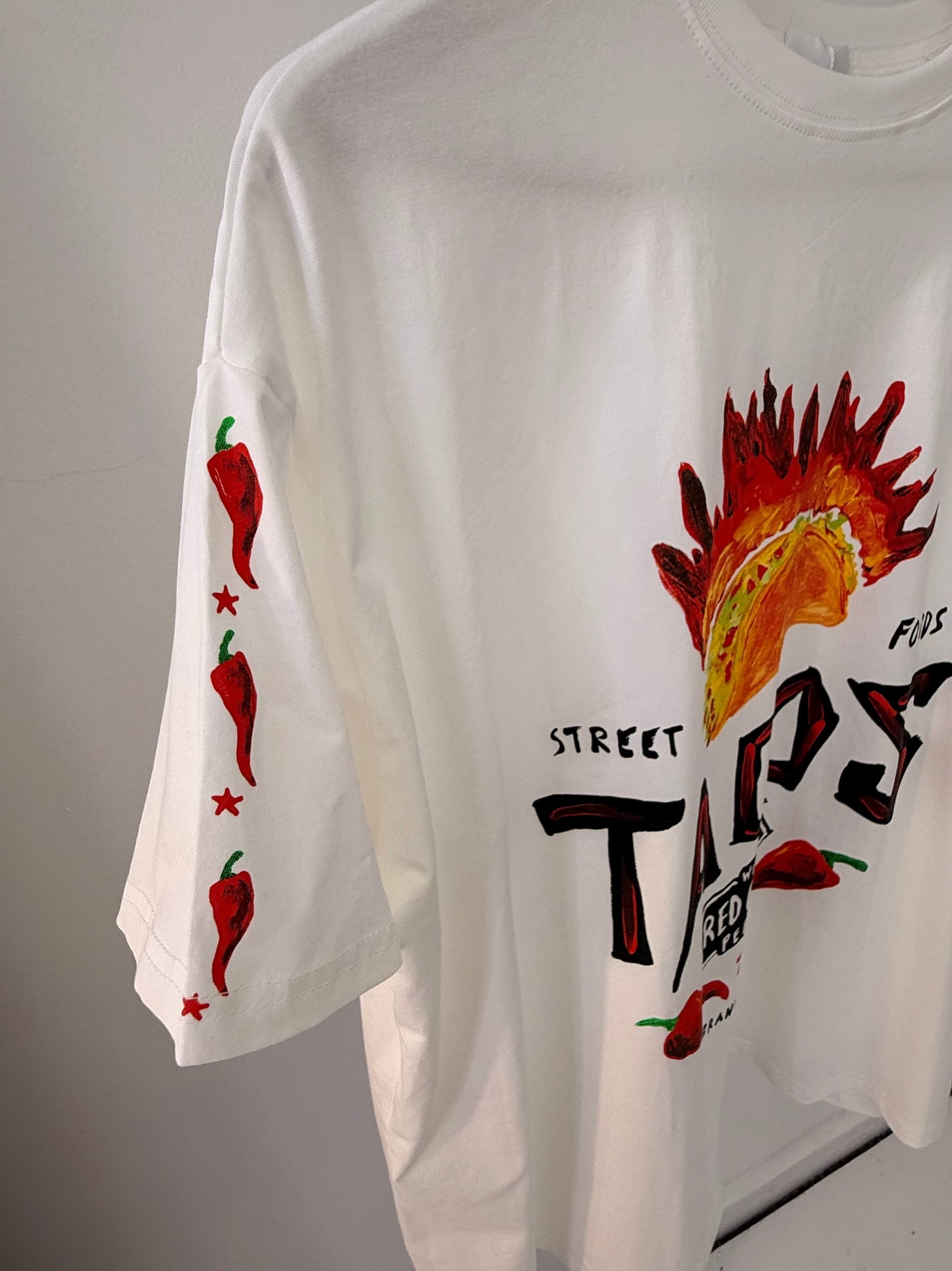 By Frankie/ Red Chilli Tacos Tee-White