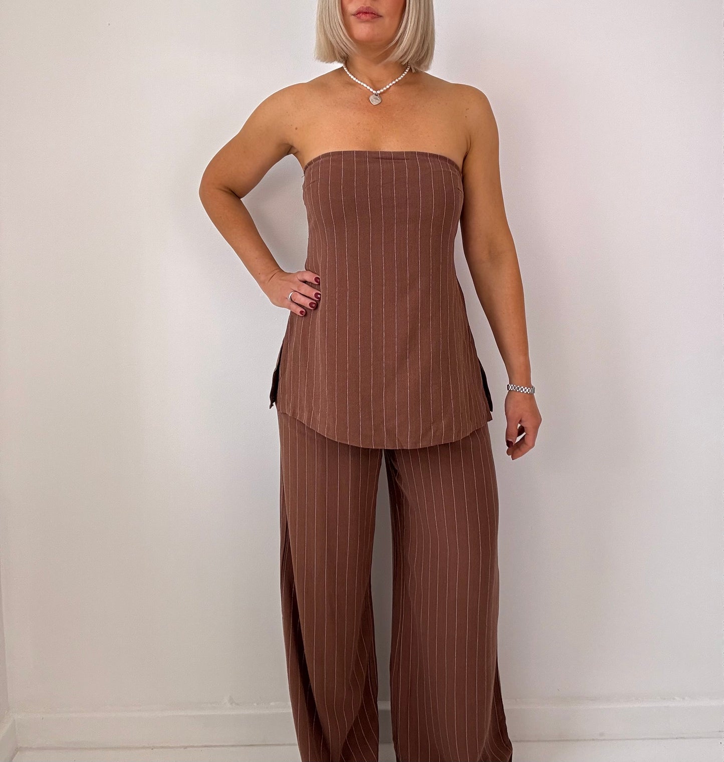 Hazel Pant Set- Chocolate