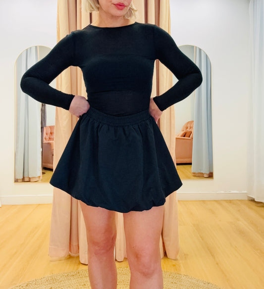 Remi Bubble Skort- Black