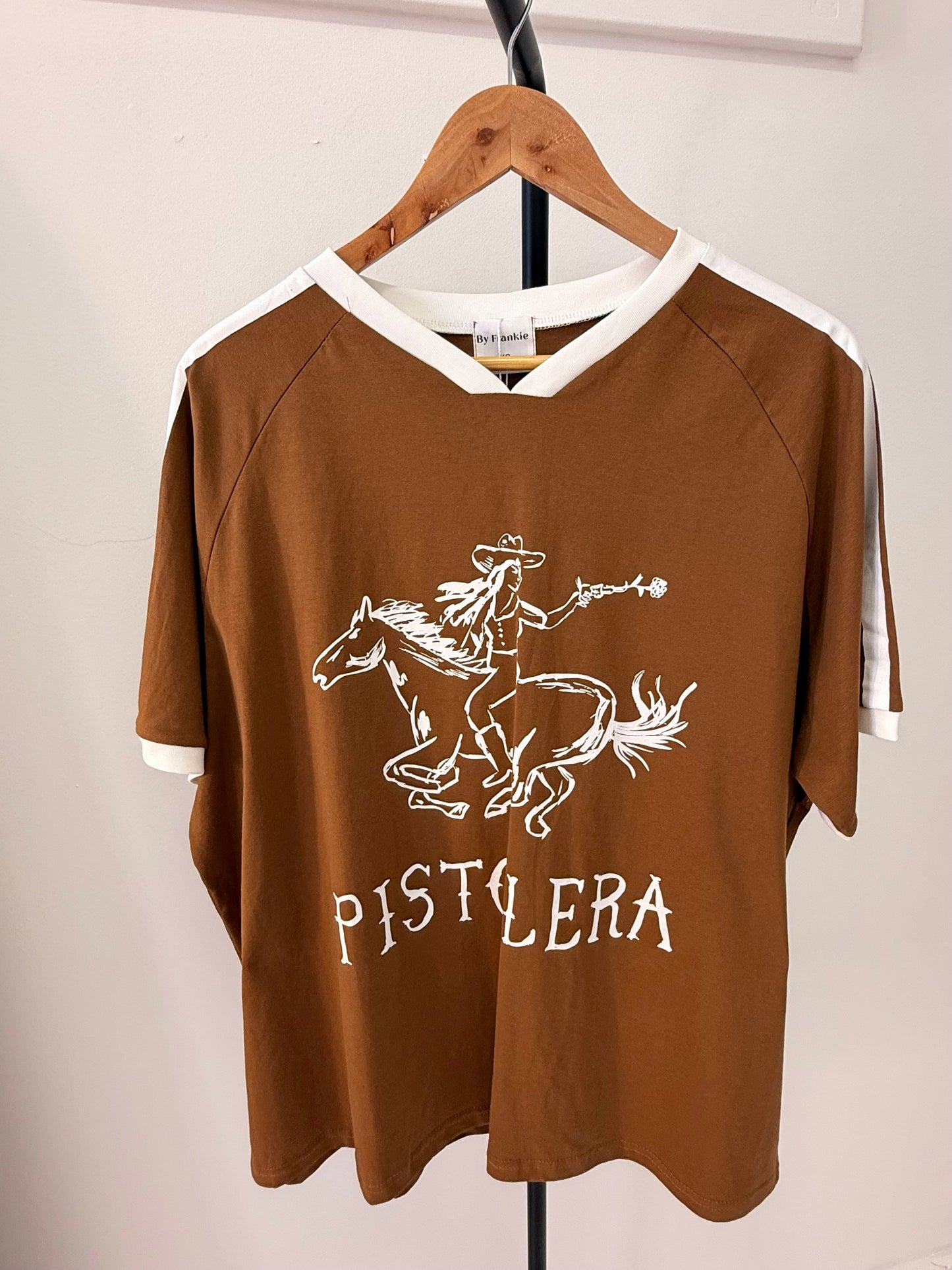 By Frankie/ Pistolera Racer tee-Mocha