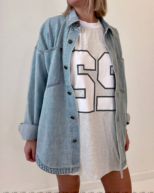 Bobbi oversized shacket- Denim