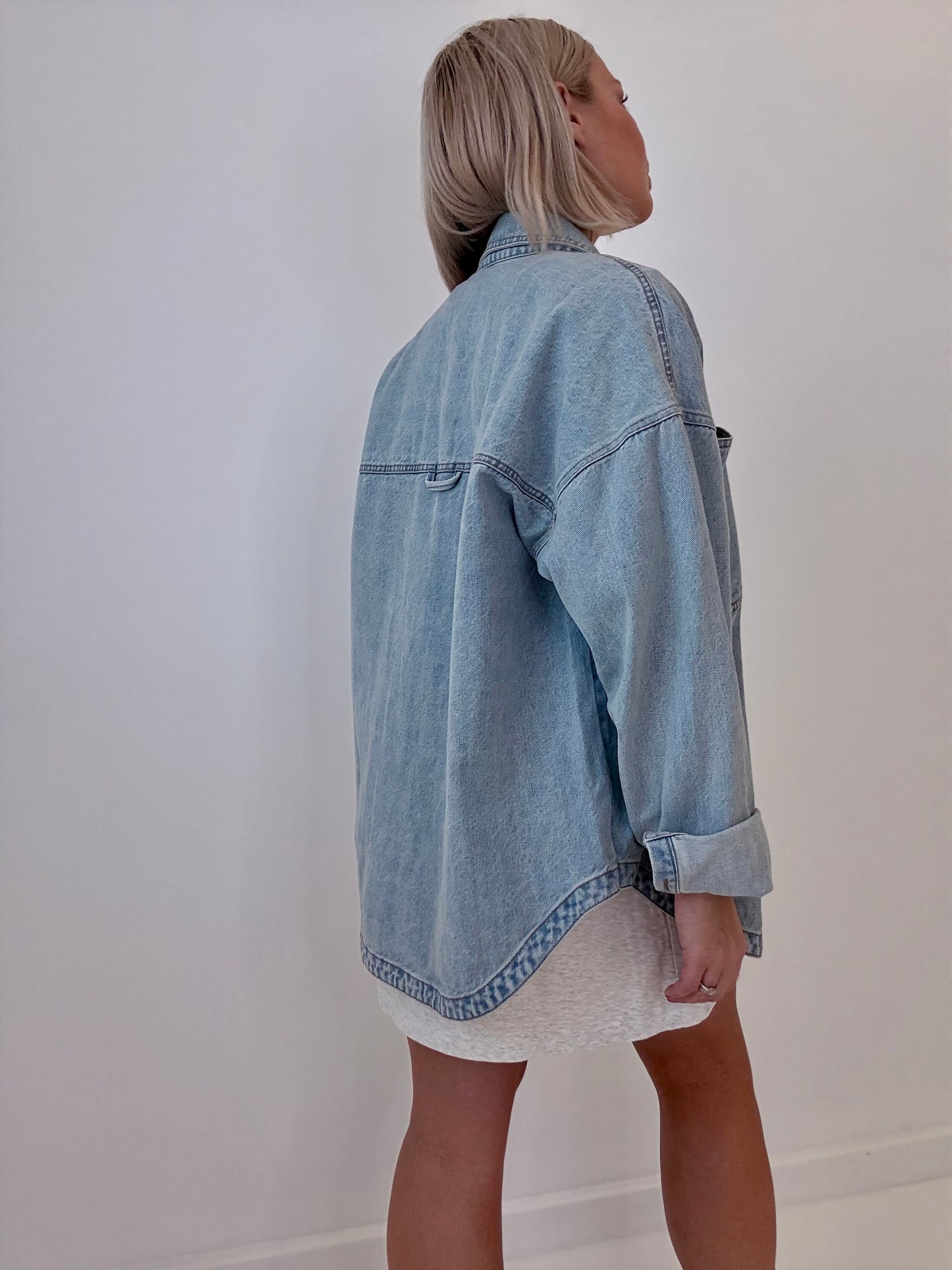 Bobbi oversized shacket- Denim