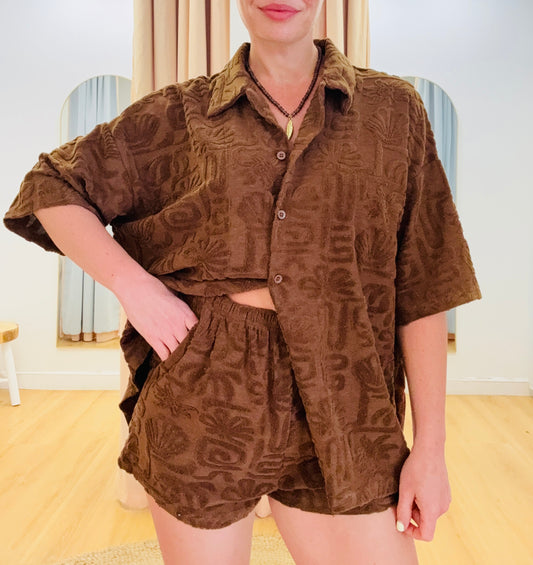 By Frankie Terry Short Set- Chocolate
