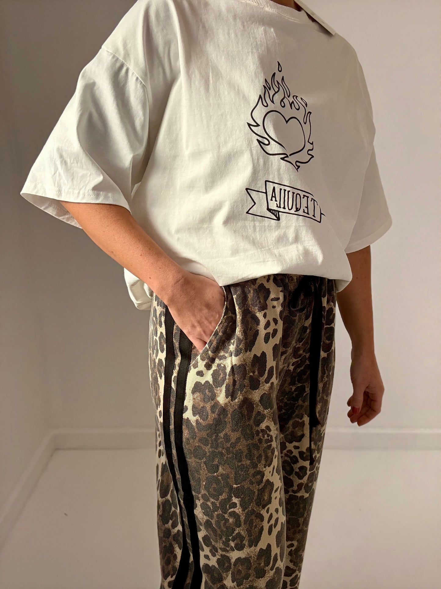 Leopard Racer pant- Black