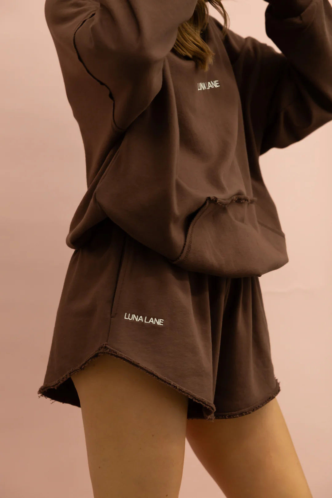 LUNA LANE- The Macy Shorts / Chocolate
