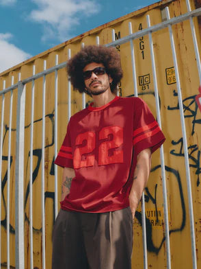 SSAINT- 22 MOTION TEE - CHERRY & RED