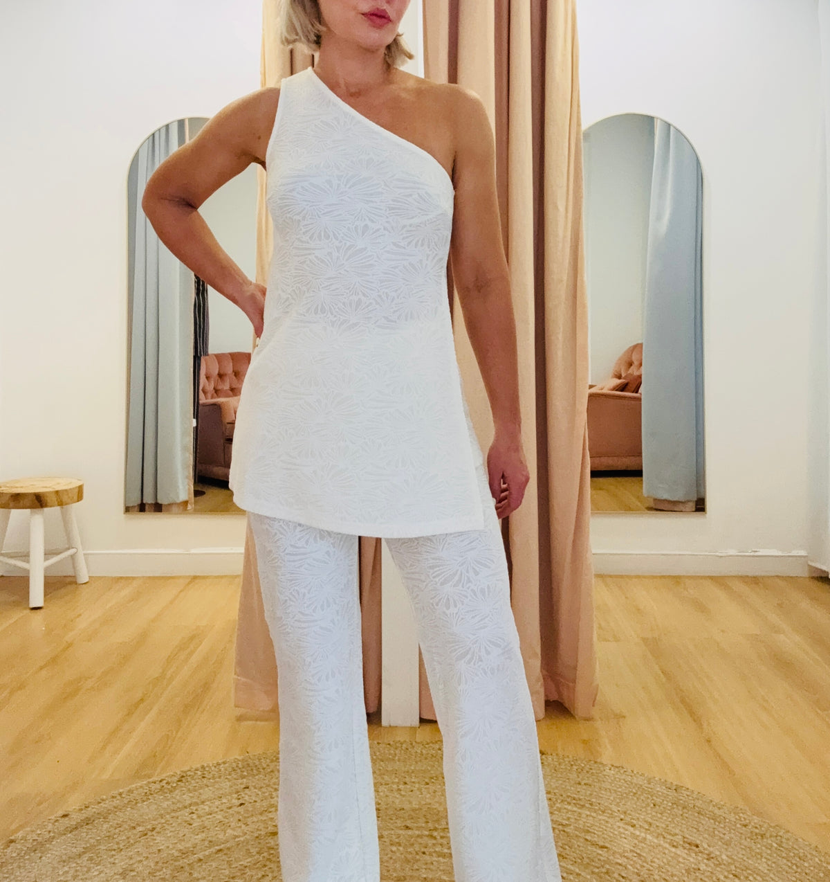 By Frankie/ Sage Pant Set- Cream