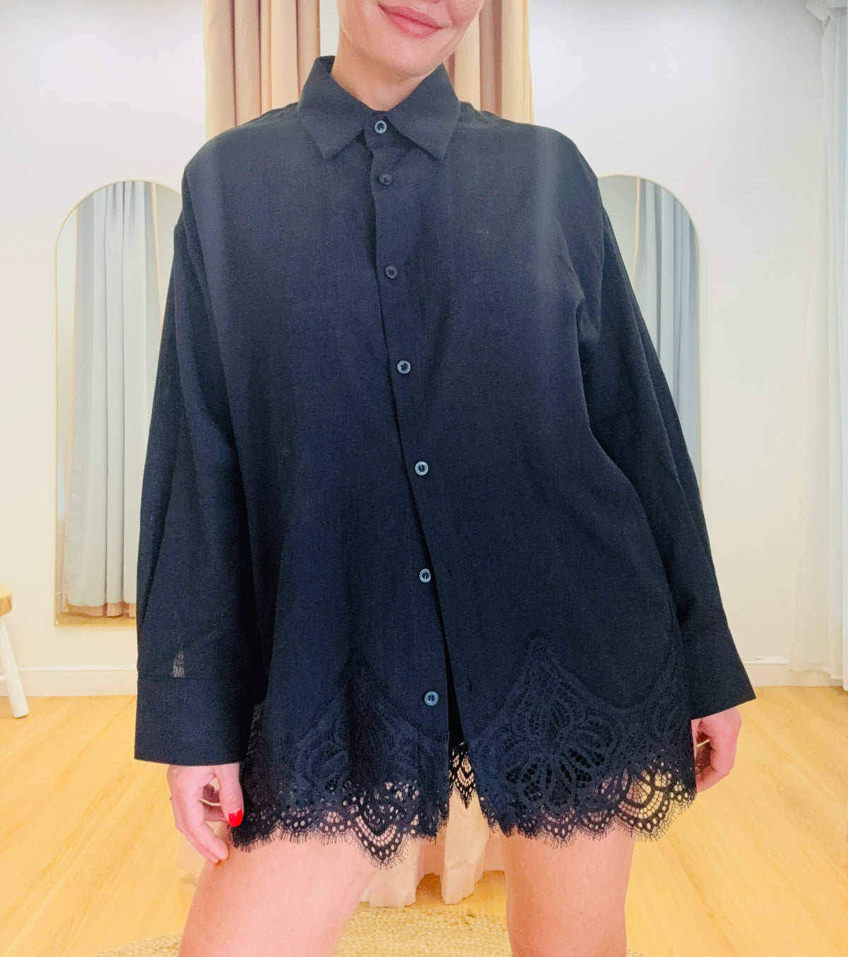 By Frankie/ Ivy Lace Shirt- Black