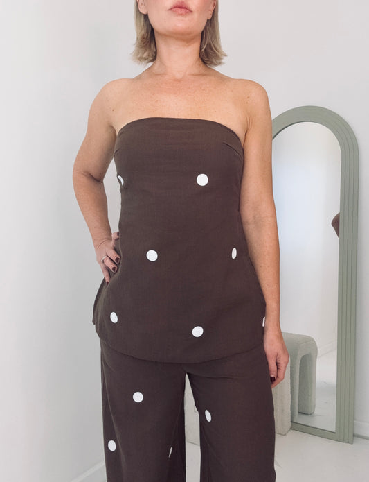 Sophia Pant Set/ Choc