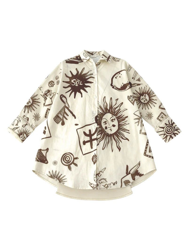 JUAN & ME- Nacida shirt Juanita print cream