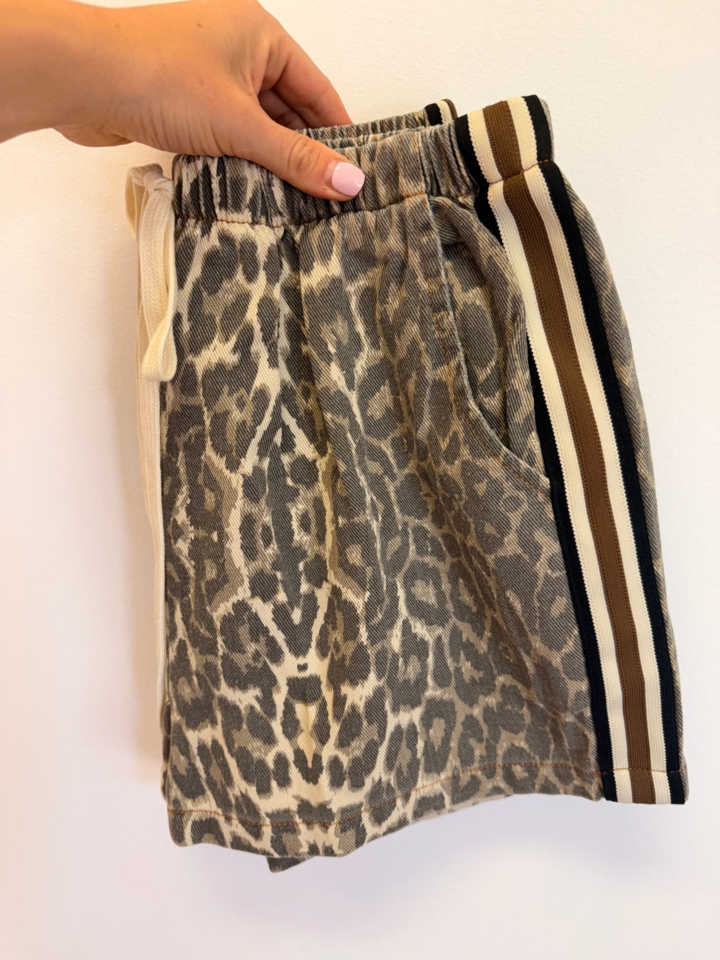 By Frankie/ Leopard Racer Short- Brown/Black stripe