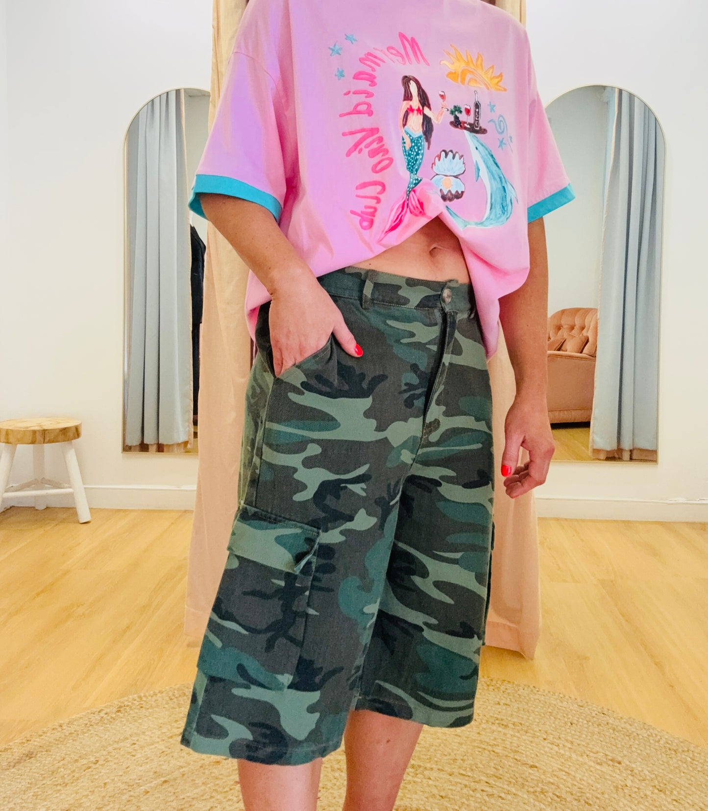 By Frankie/ Cargo Capri- Dark Camo