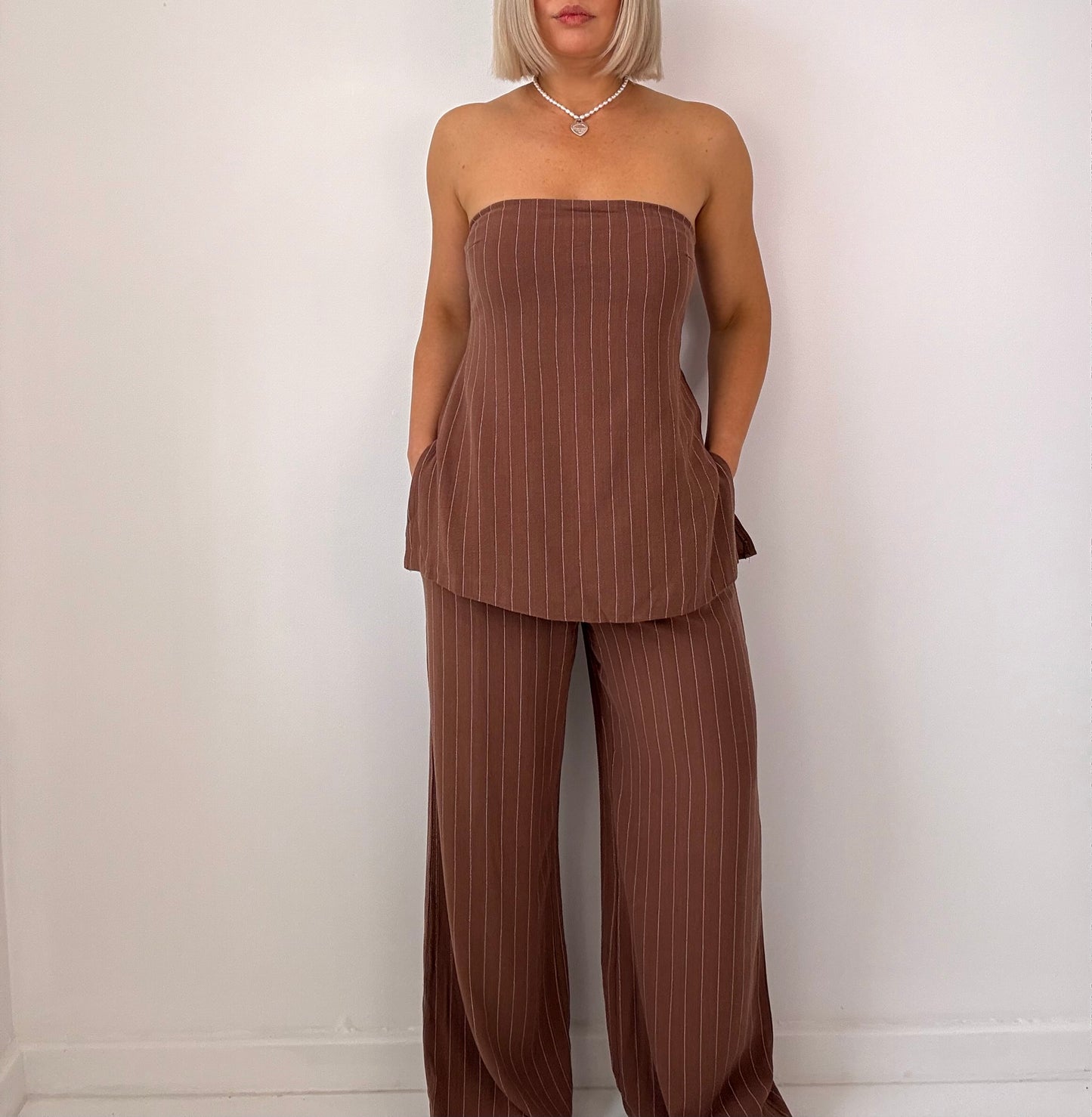 Hazel Pant Set- Chocolate