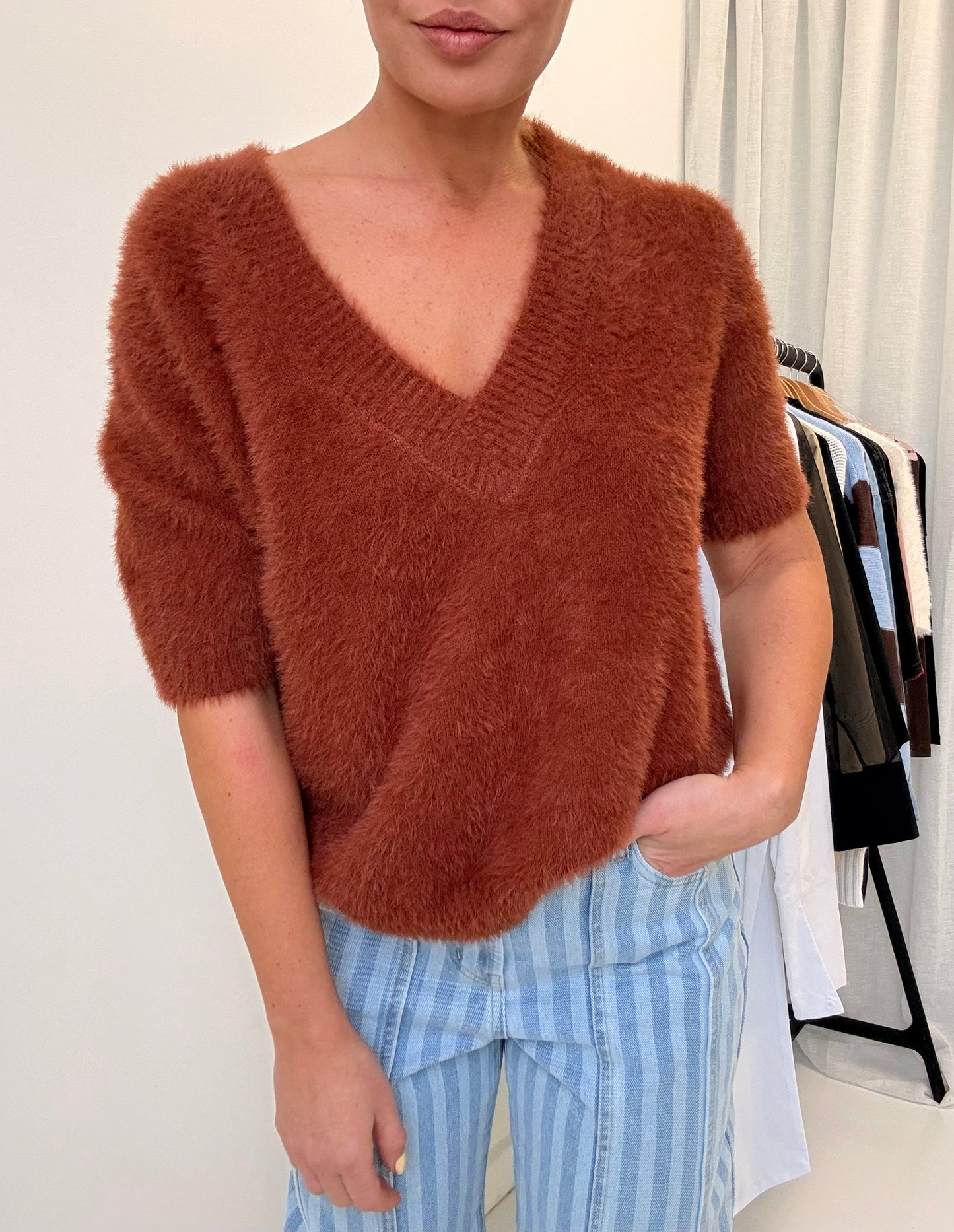 Sofia Knit Top- Auburn