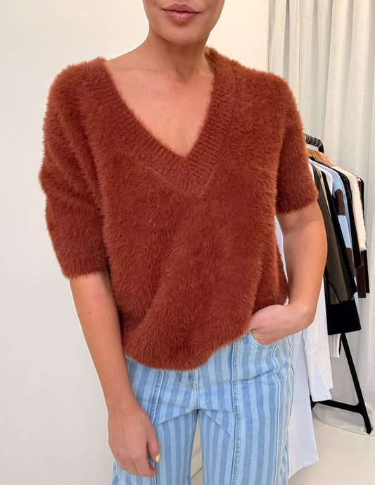 Sofia Knit Top- Auburn