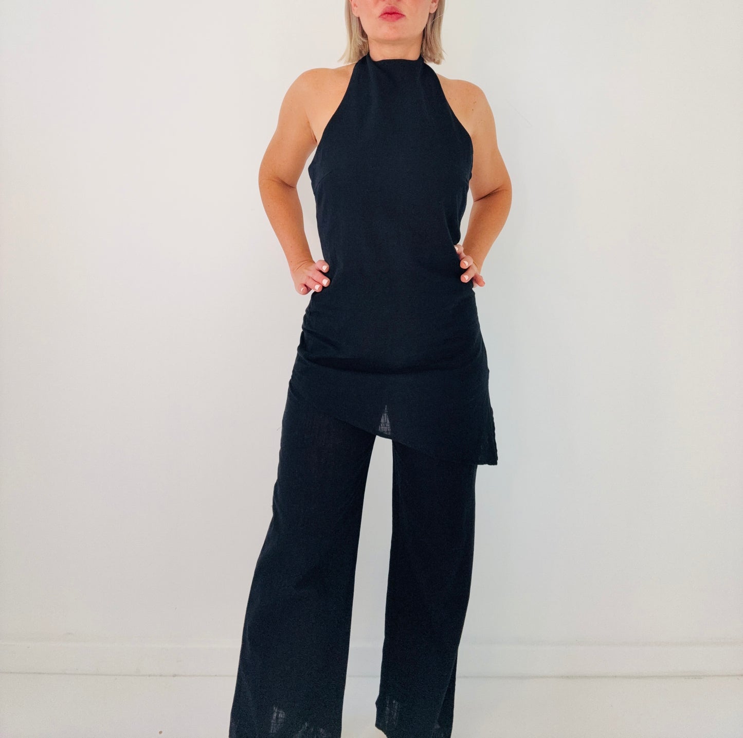 Lotus Pant Set- Black