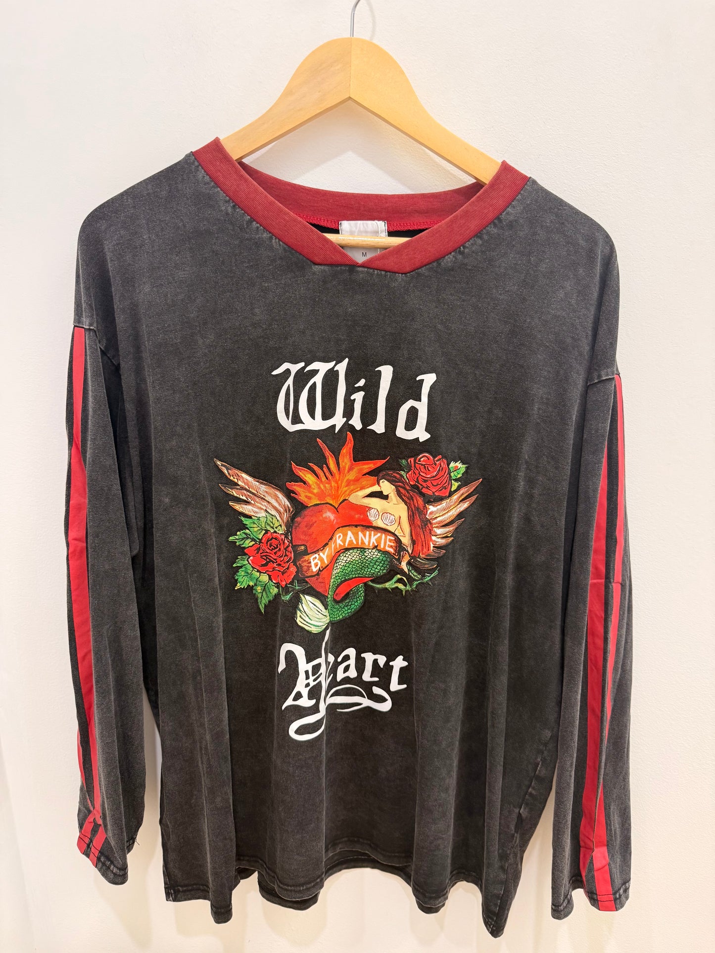 By Frankie/ Wild Heart Long Sleeve- Acid Wash