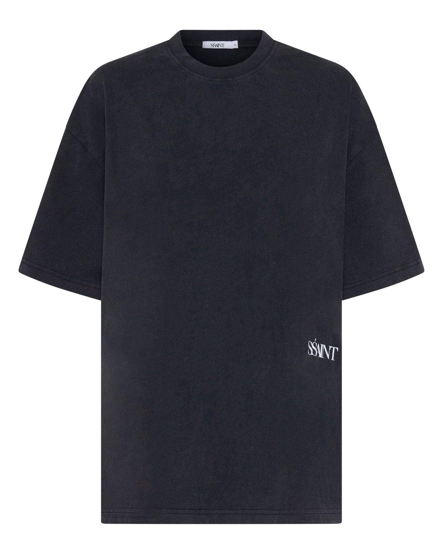 SSAINT-THE LEGACY TEE - WASHED BLACK // WHITE LOGO