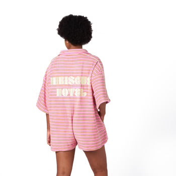HIBISCUS HOTEL- Candy Stripe Playsuit
