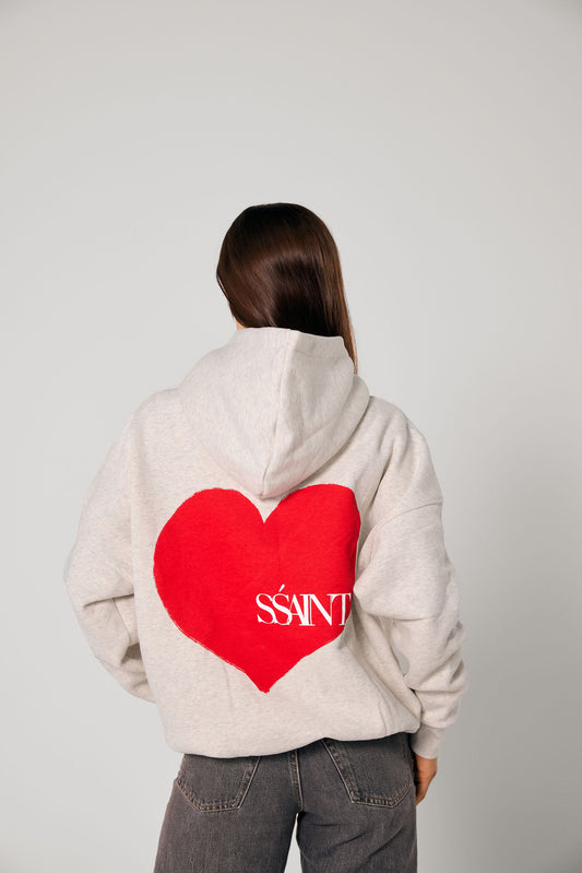 SŚAINT HEART HOODIE -Grey